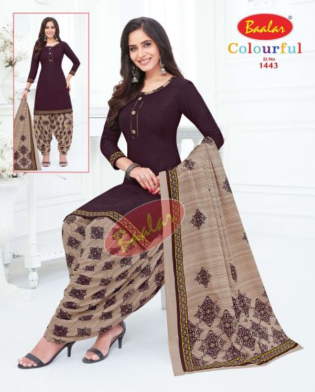 Baalar Colourful 14 Printed Cotton Casual Daily Wear Dress Material Collection